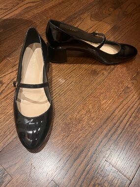 Stuart Weitzman Black Patent Leather Mary Jane Pumps Sz 10